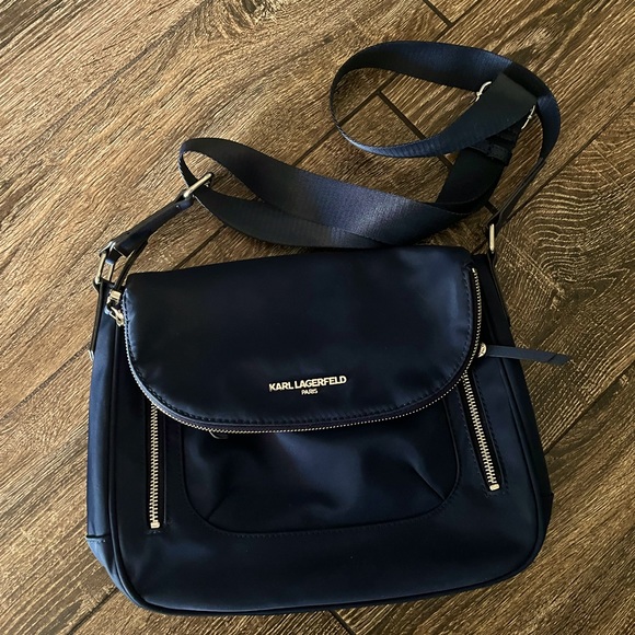 Karl Lagerfeld Bags Nwot Karl Lagerfeld Paris Cara Nylon Navy Blue